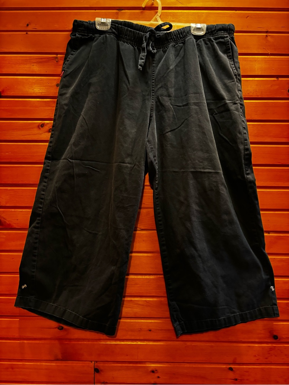 Woman Within Black Elastic Waist Pants